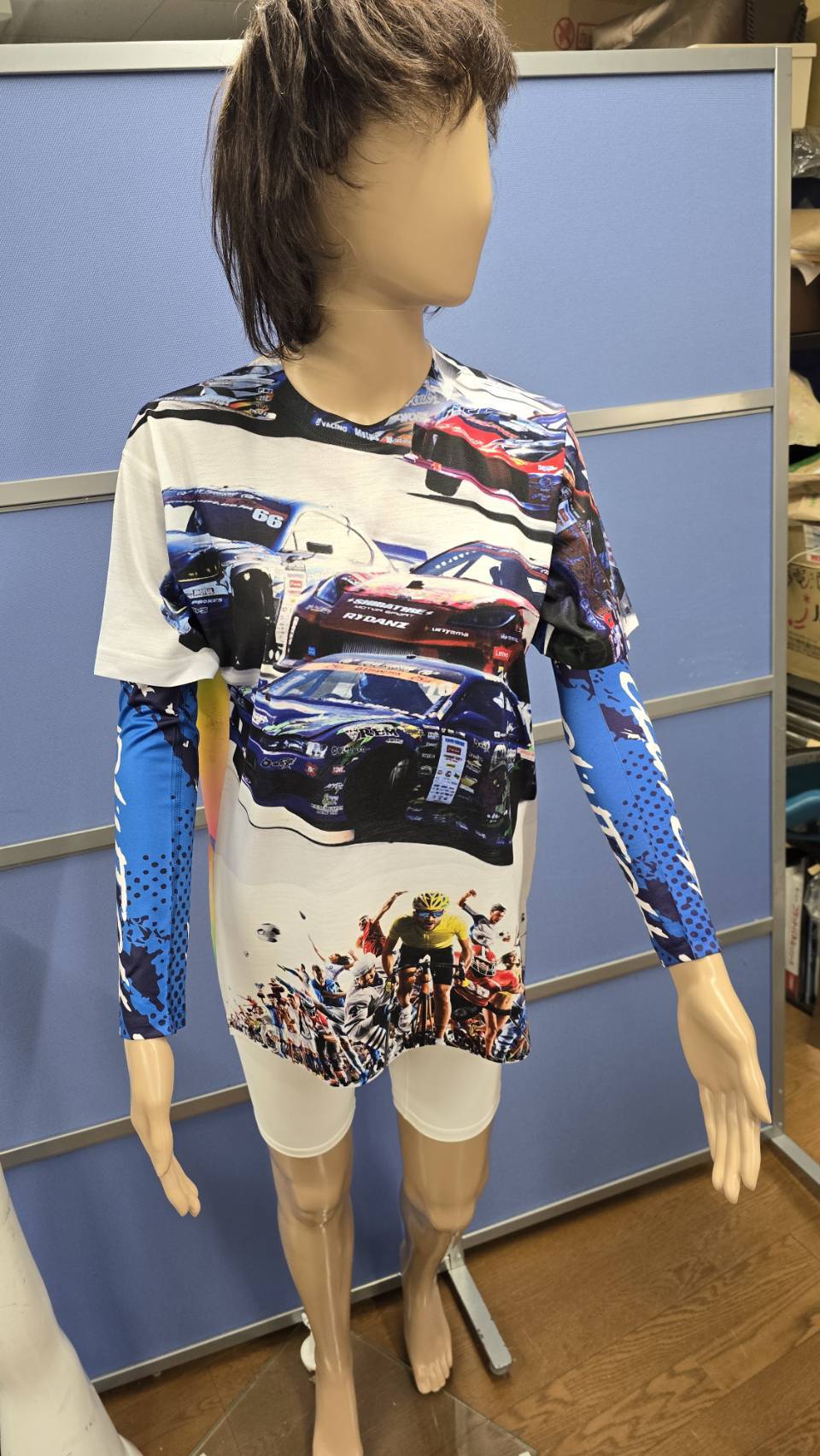 Tシャツ昇華転写プリント(レーシングカーデザイン)正面