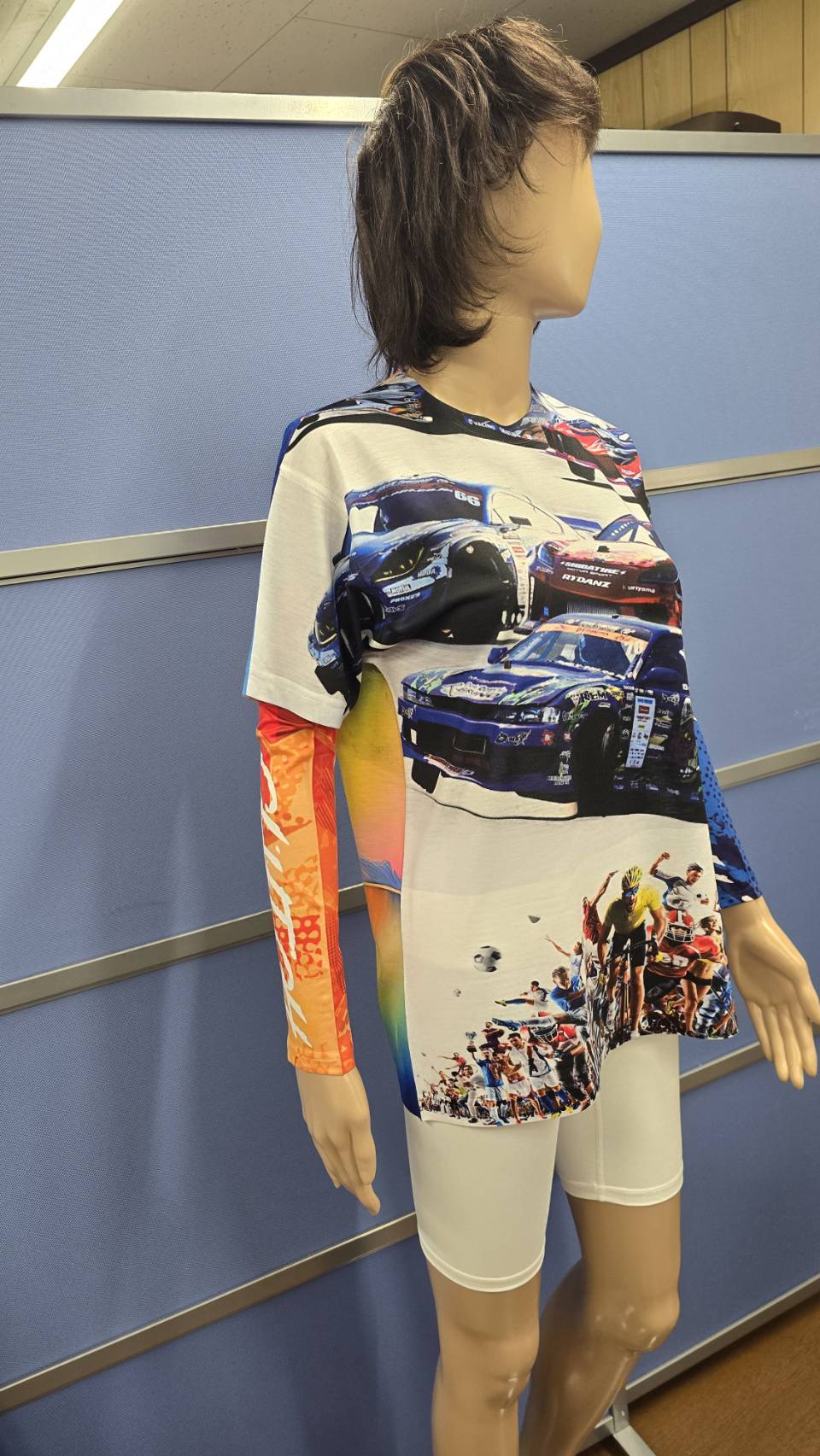 Tシャツ昇華転写プリント(レーシングカーデザイン)横